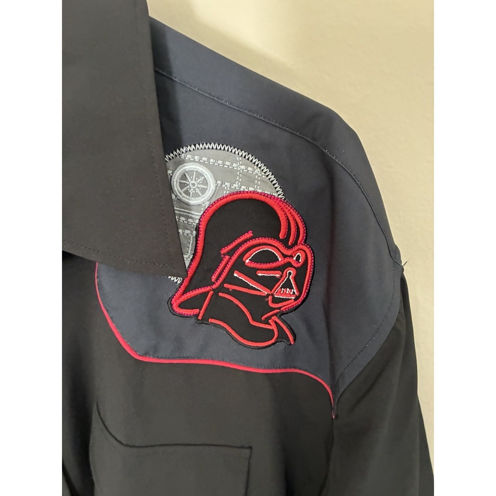 RSVLTS Men's Star Wars Ultimate Weapon Darth Vader Pearl Snap Roper 2XL - Picture 4 of 5